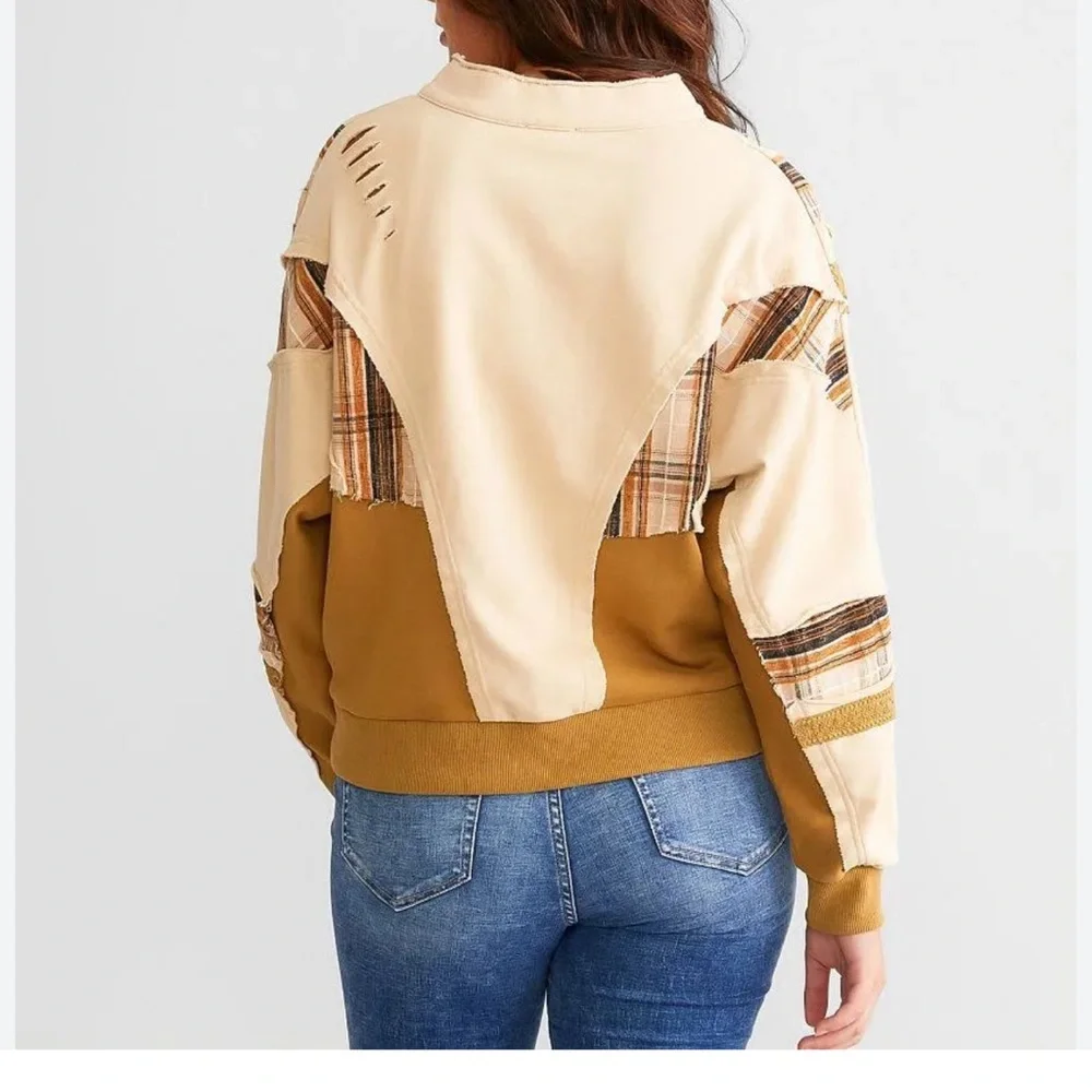 Stylish Mustard and Beige Women's Top - Picture 2 of 5